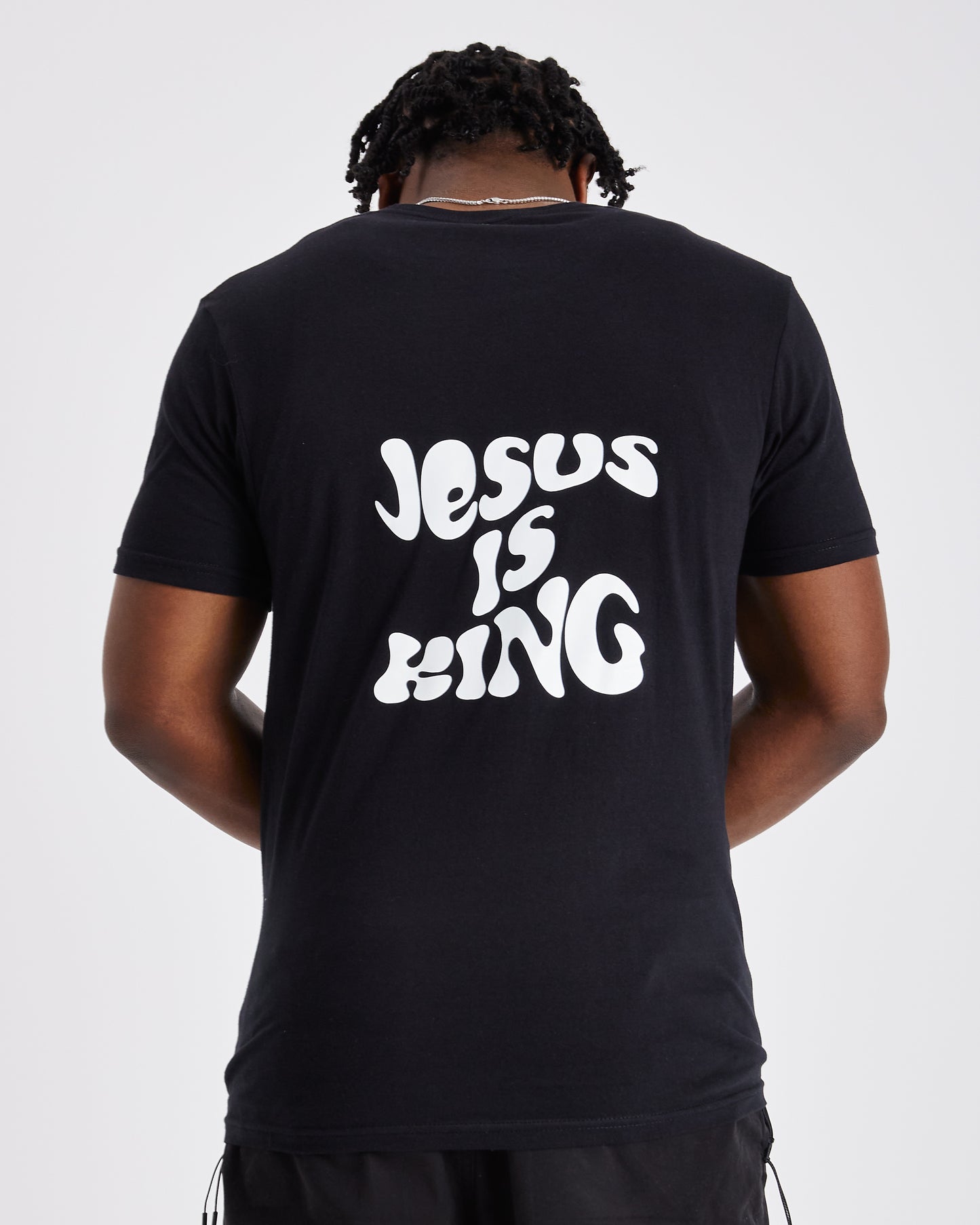 JESUS IS KING PREMIUM TEE | BLACK / WHITE