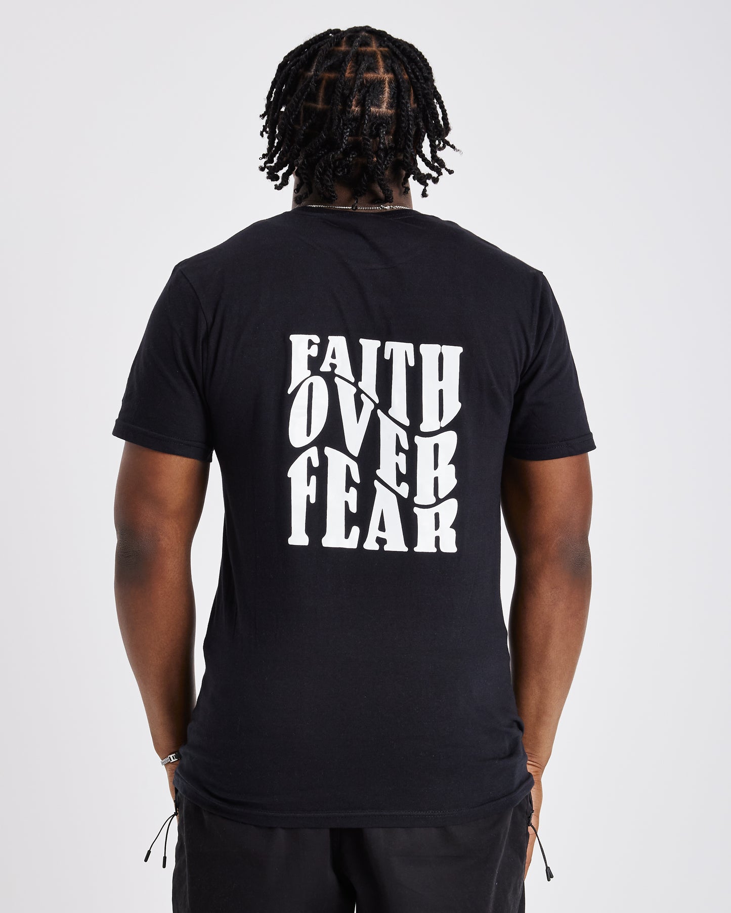 FAITH OVER FEAR PREMIUM TEE | BLACK / WHITE