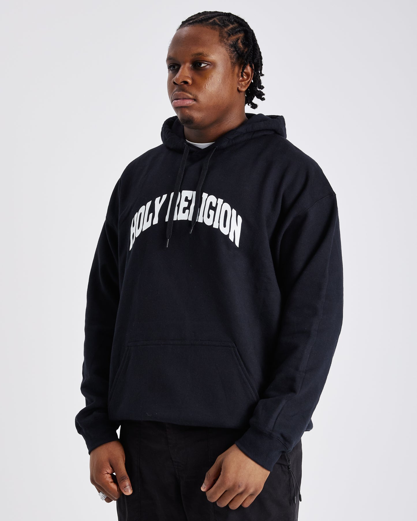 JESUS IS KING PREMIUM HOODIE | BLACK / WHITE