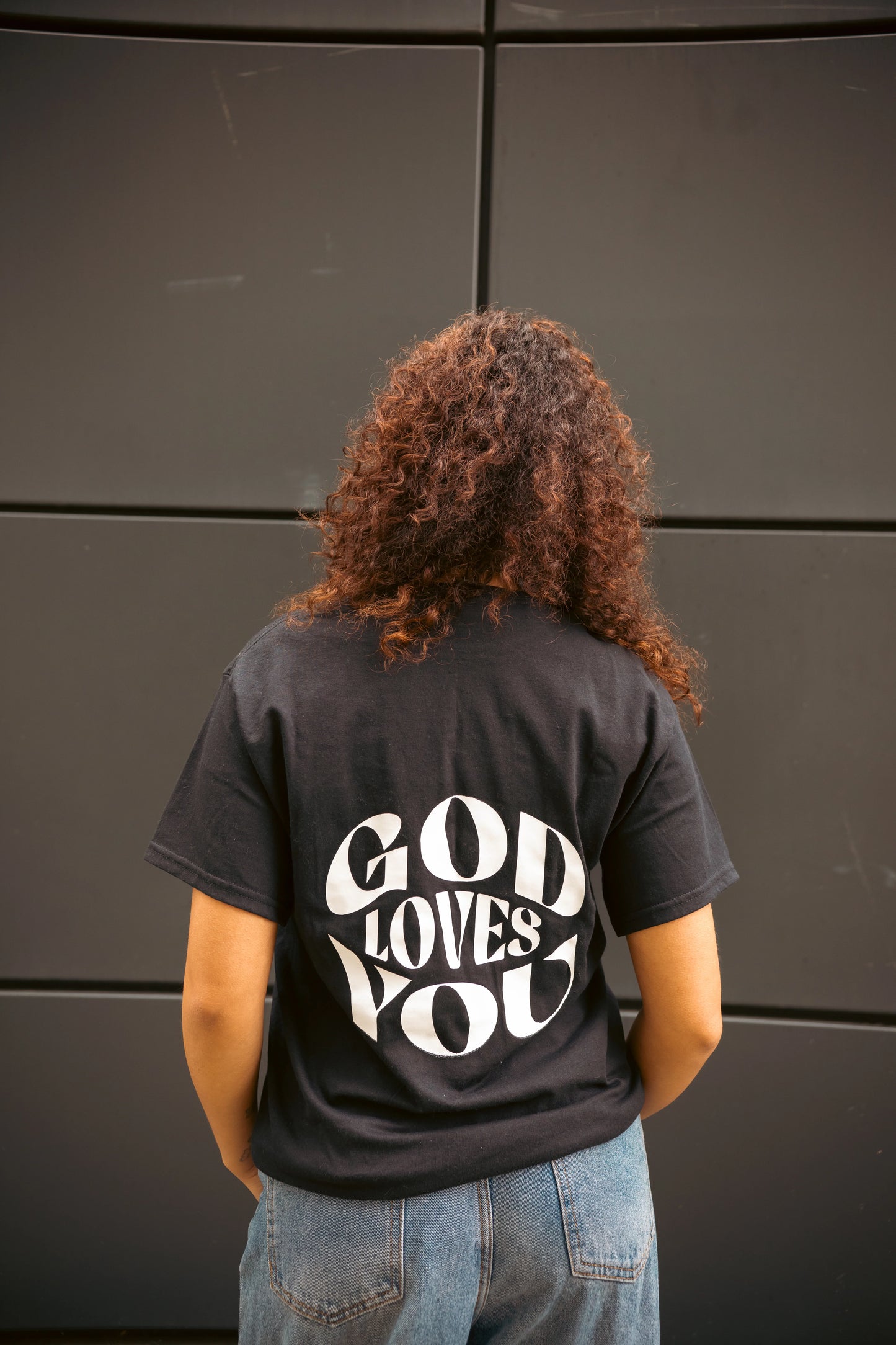GOD LOVES YOU PREMIUM TEE | BLACK / WHITE