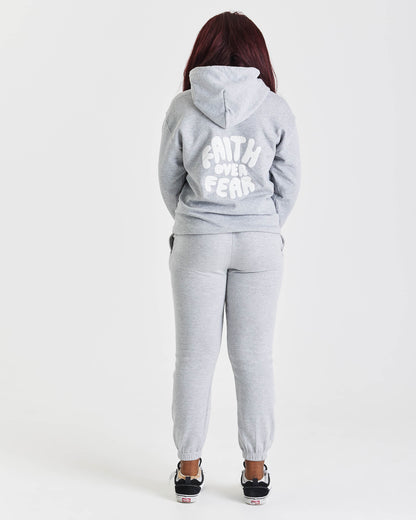 FULL TRACKSUIT PUFF PRINT | GREY/ WHITE
