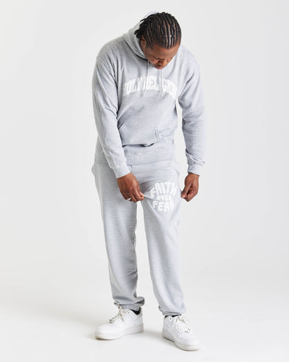 FULL TRACKSUIT PUFF PRINT | GREY/ WHITE
