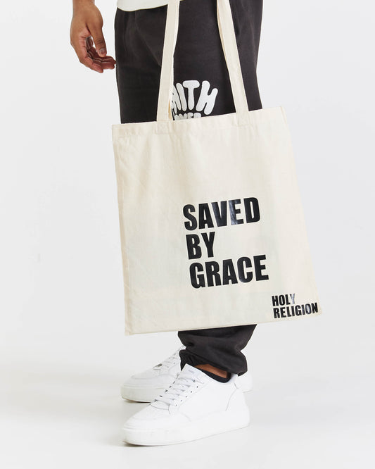 PREMIUM SAVED BY GRACE TOTE (NATURAL)