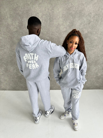 FULL TRACKSUIT PUFF PRINT | GREY/ WHITE